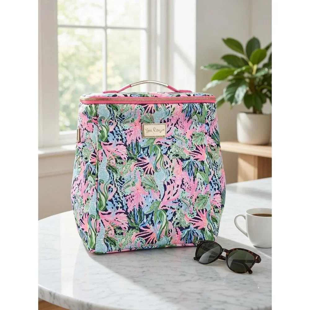 Lilly Pulitzer Insulated Wine Carrier Cooler Bag -
